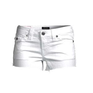 True Religion Joey Cut Off Shorts in White.